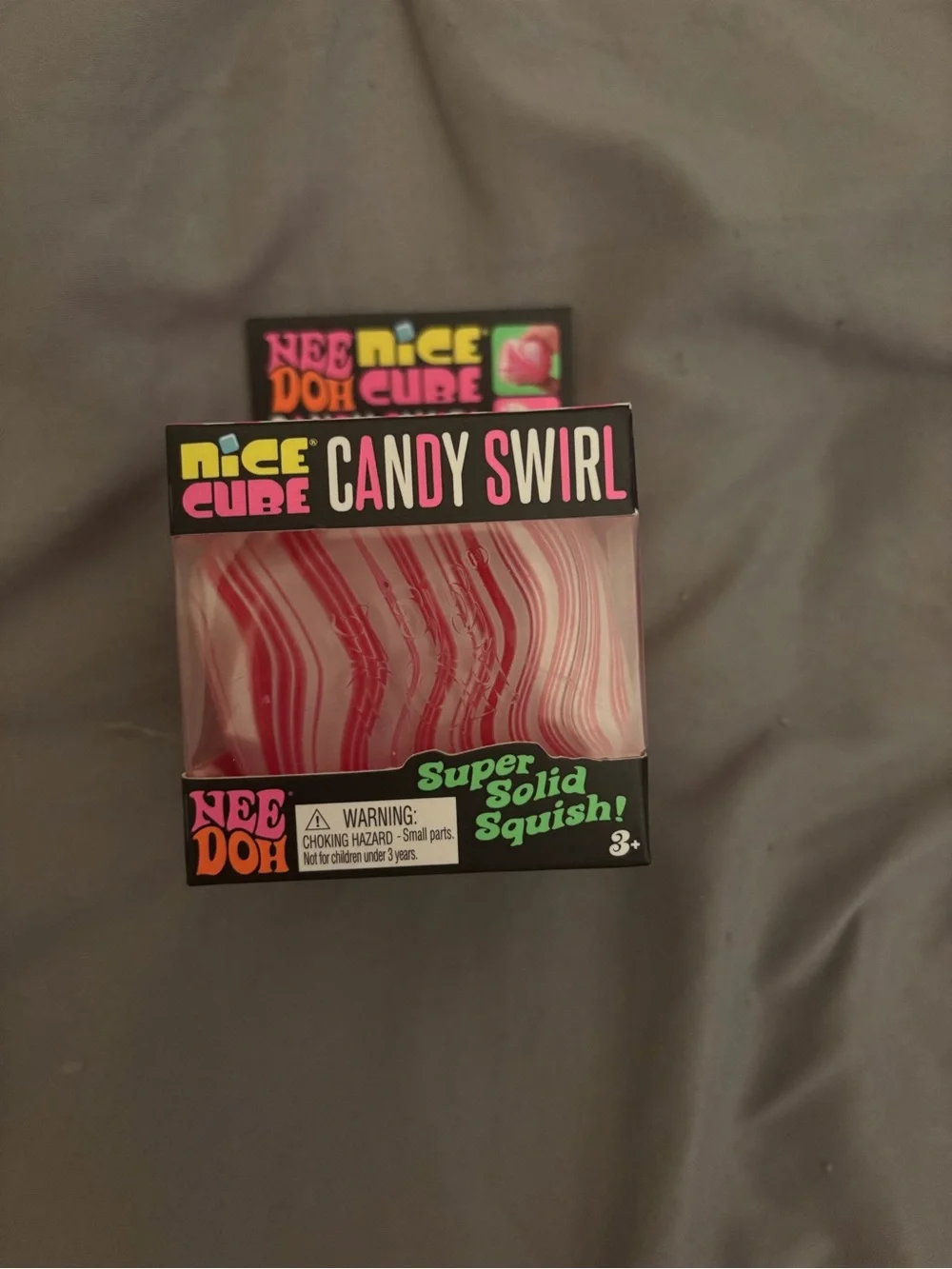 Nice Cube Candy Swirl Stress Toy - Pink/White